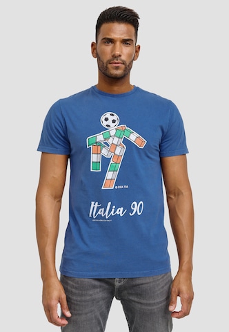 Recovered Shirt 'Fifa World Cup 1990 Mascot' in Blue: front