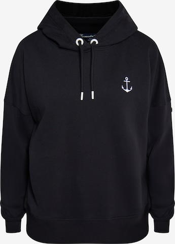 DreiMaster Maritim Sweatshirt 'Eissegler' in Black: front