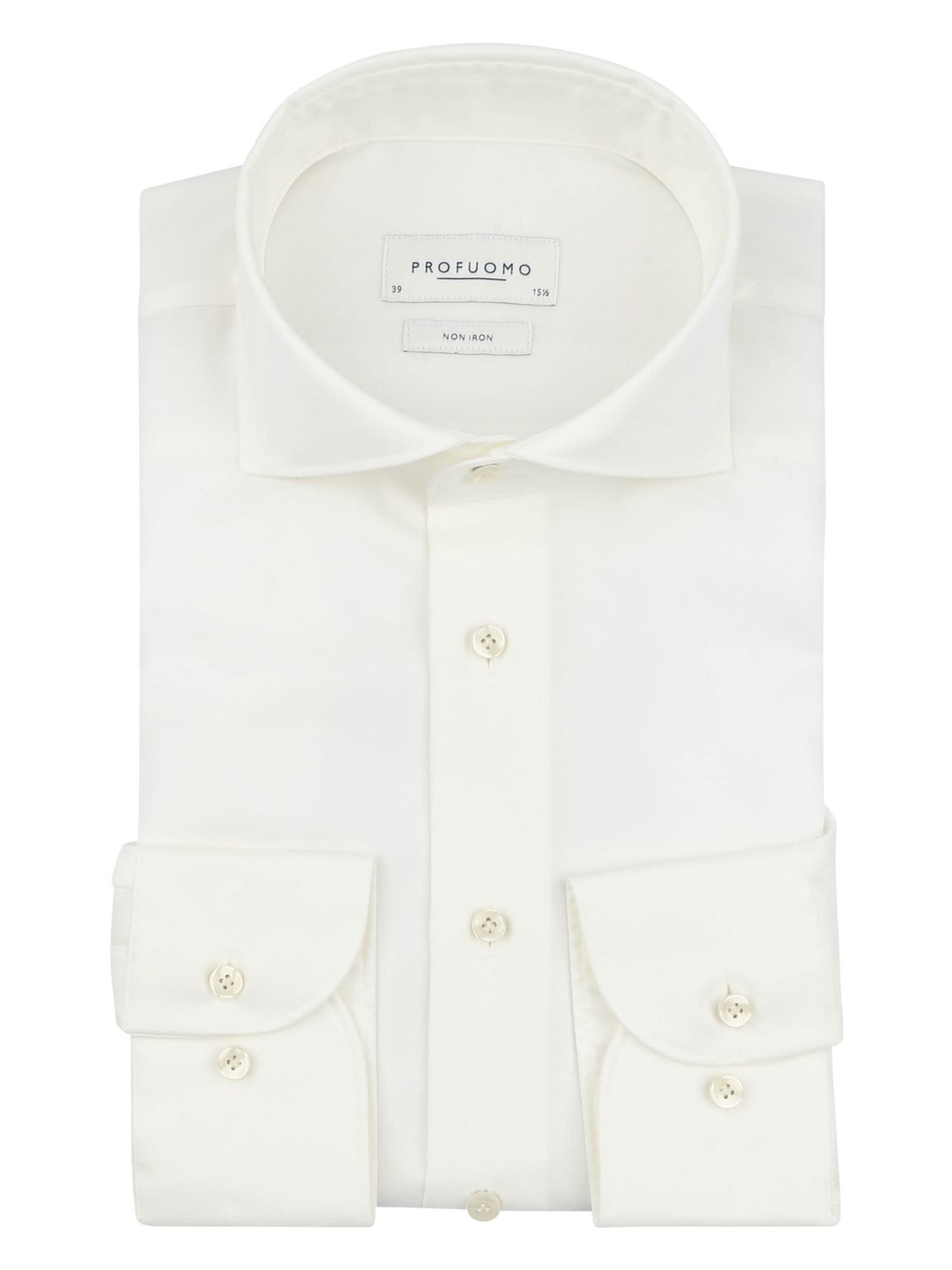 Profuomo Button Up Shirt in White: front