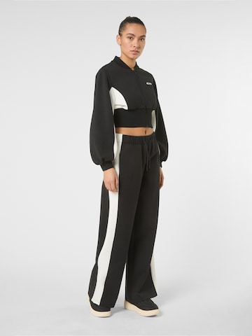 Wide leg Pantaloni 'LECORE wide contrast panel scuba track pants' di FILA in nero