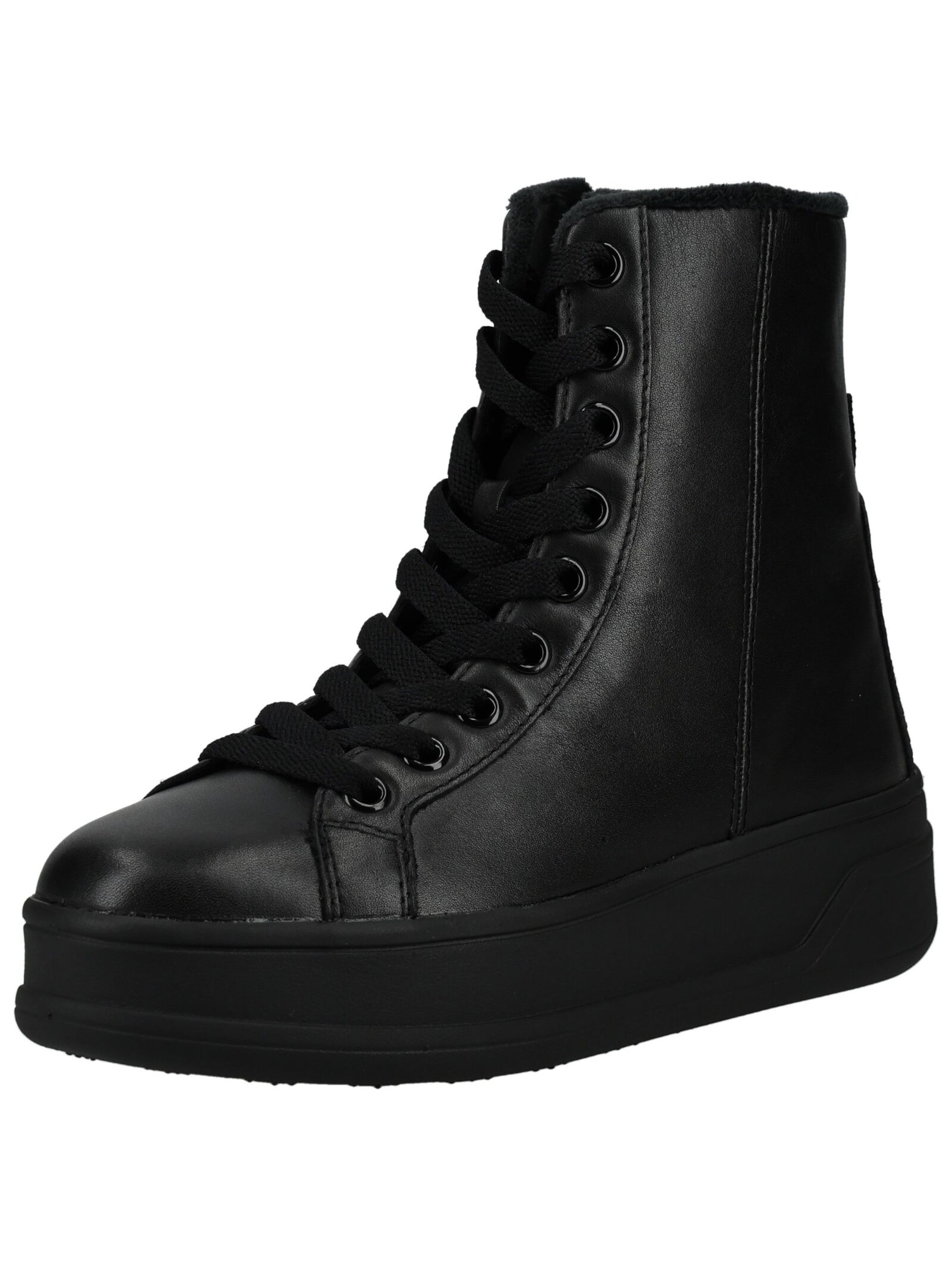 GEOX Schnürstiefelette in Schwarz: Vorderseite