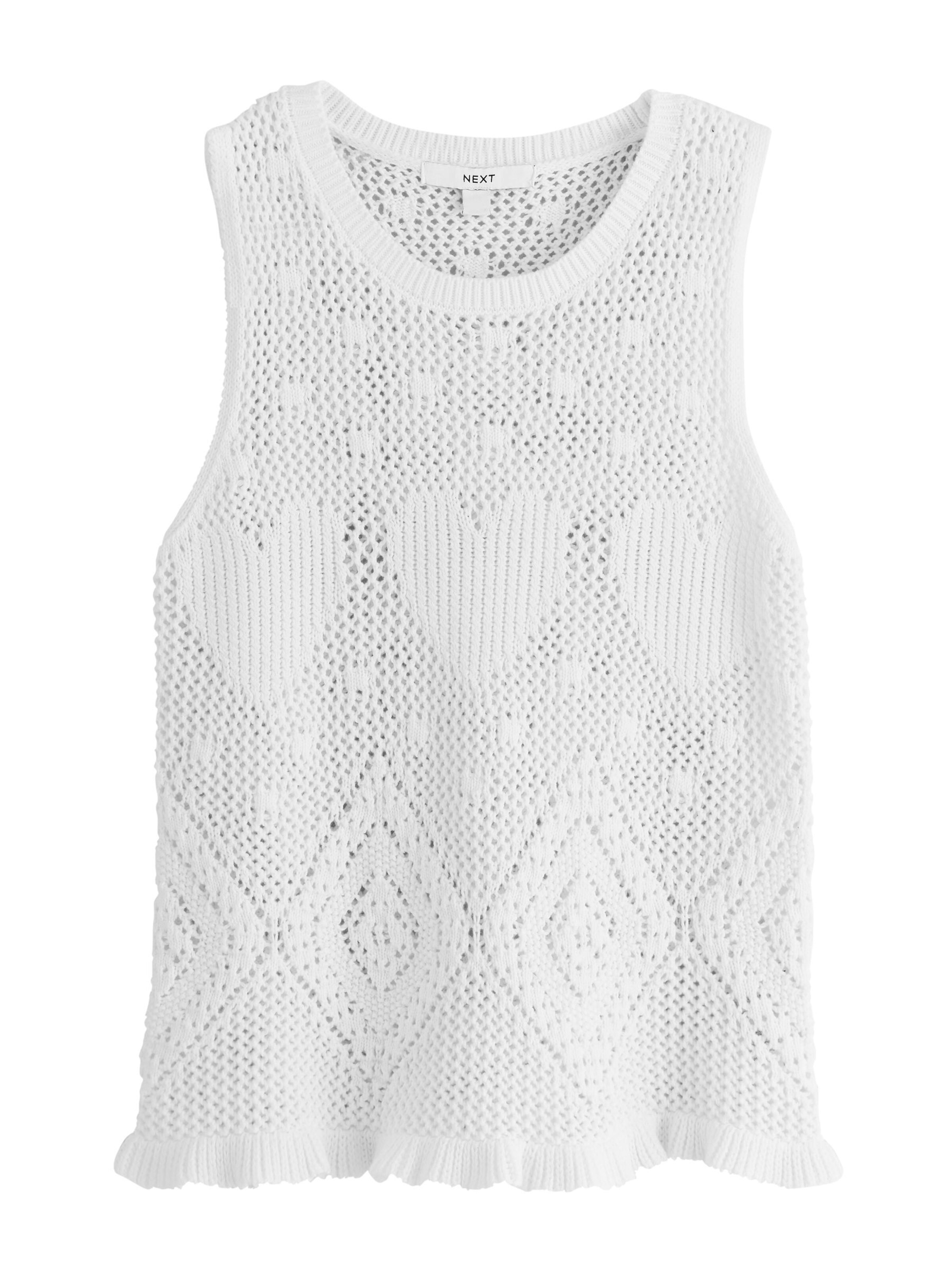 Next Stricktop in Weiß: Vorderseite