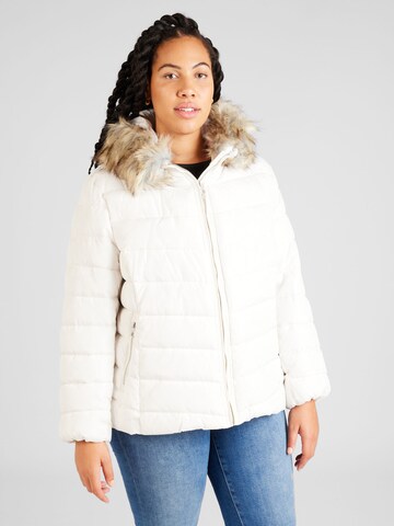 ONLY Carmakoma Winter jacket in White: front