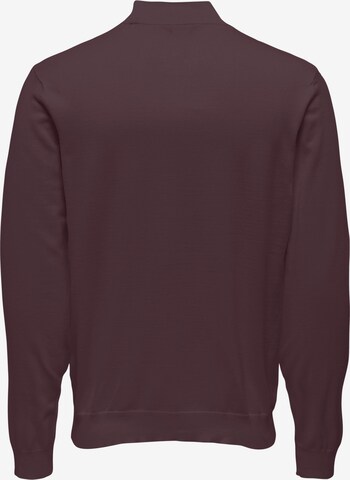 Only & Sons Sweater 'Wyler' in Brown: front