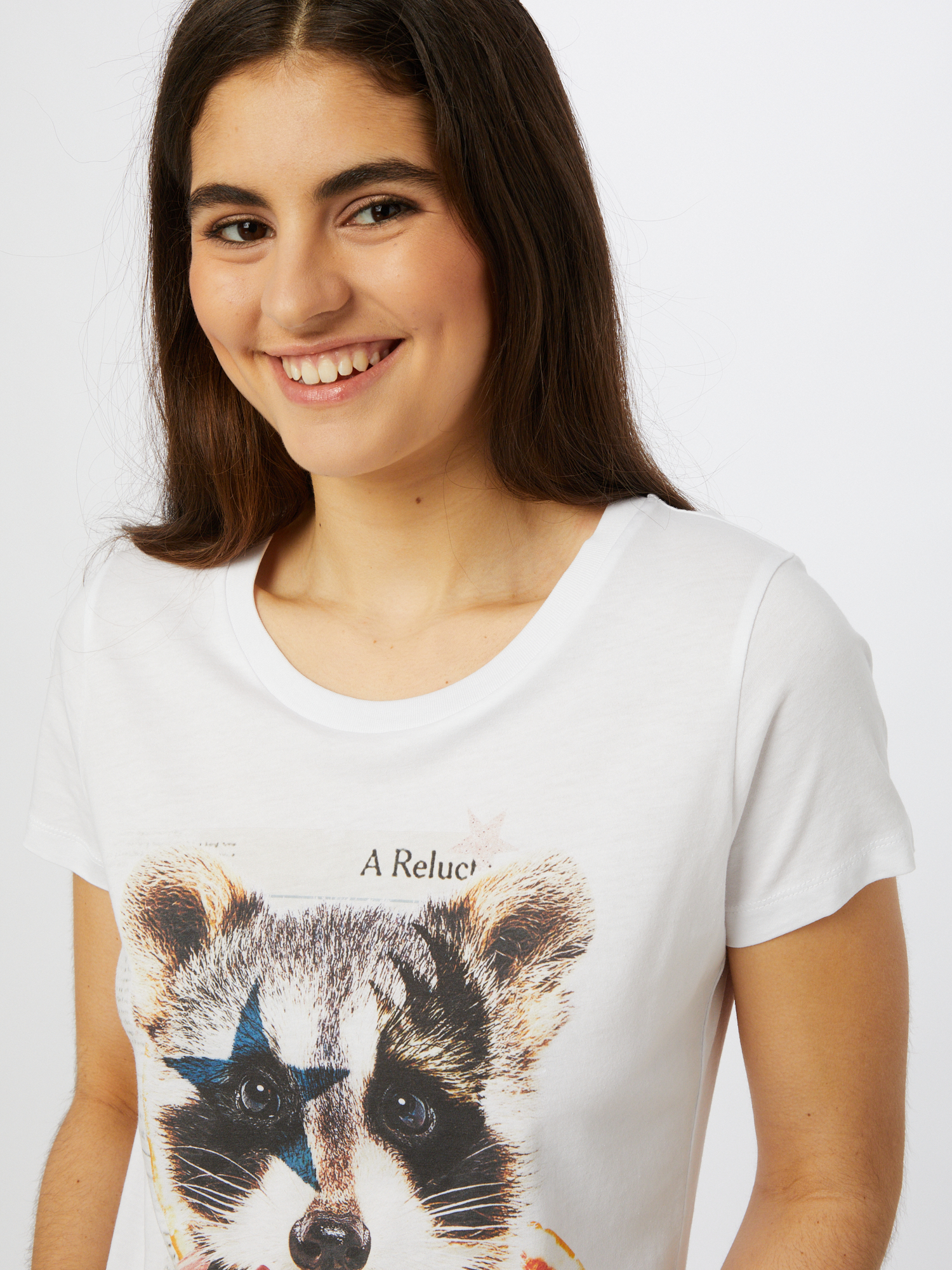 EINSTEIN & NEWTON T-Shirt Racoon in Weiß EINSTEIN & NEWTON T-Shirt Racoon in Weiß