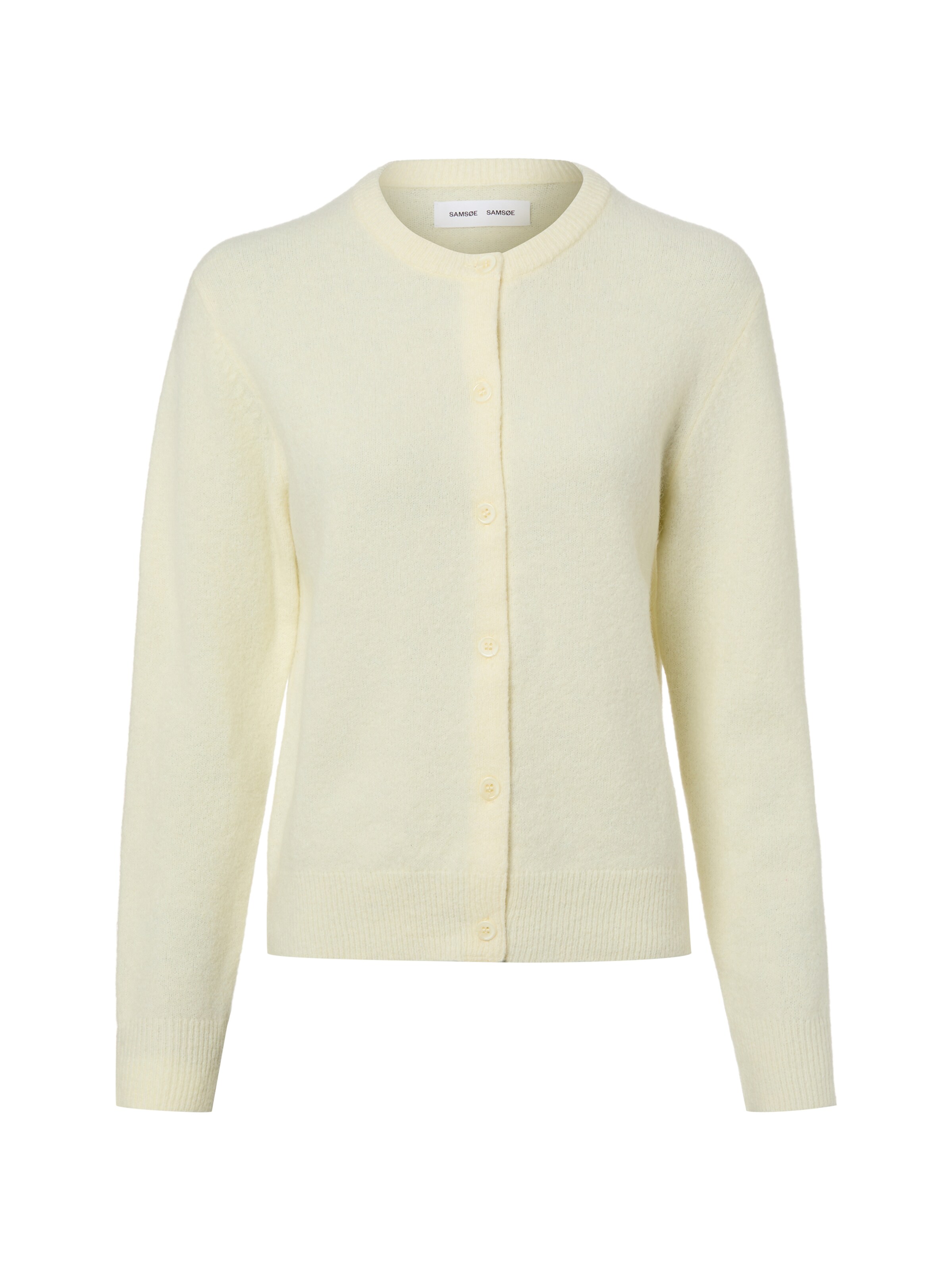 Samsøe Samsøe Knit Cardigan 'Nor Short' in White: front