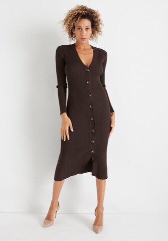 HECHTER PARIS Knitted dress in Brown