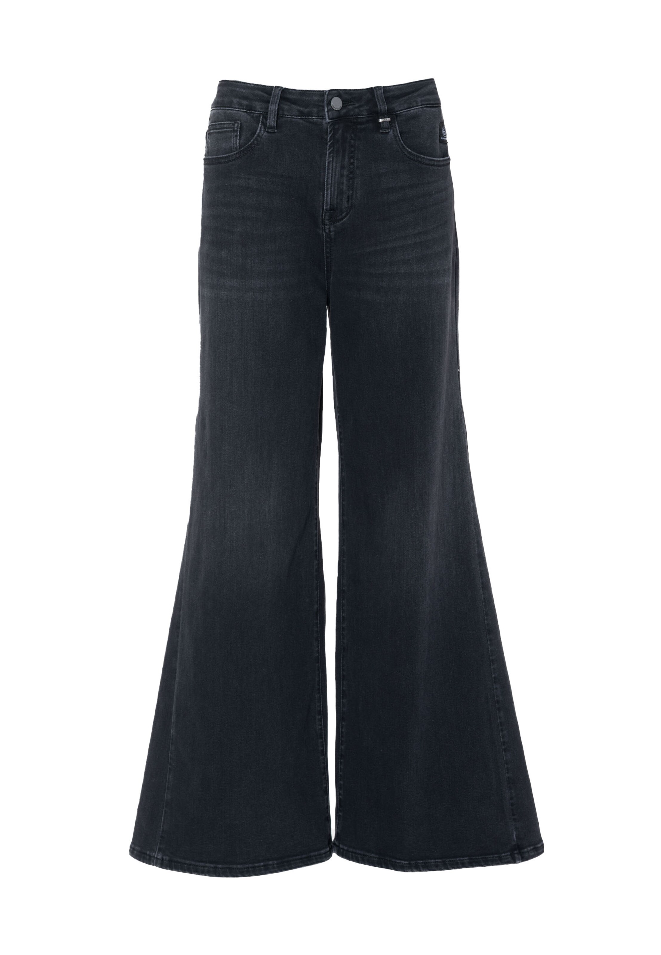 Wide Leg Jean 'Holli' Elias Rumelis en noir : devant