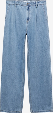MANGO Wide Leg Jeans med lægfolder 'ARLETITA' i blå: forside