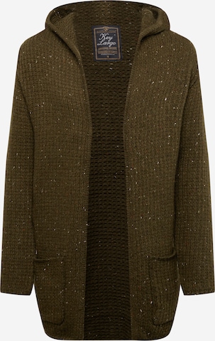 Key Largo Knit Cardigan 'Terence' in Green: front