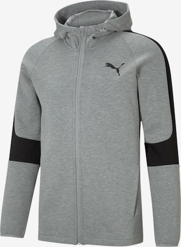 PUMA Sweatjacke 'Evostripe' in Grau: predná strana