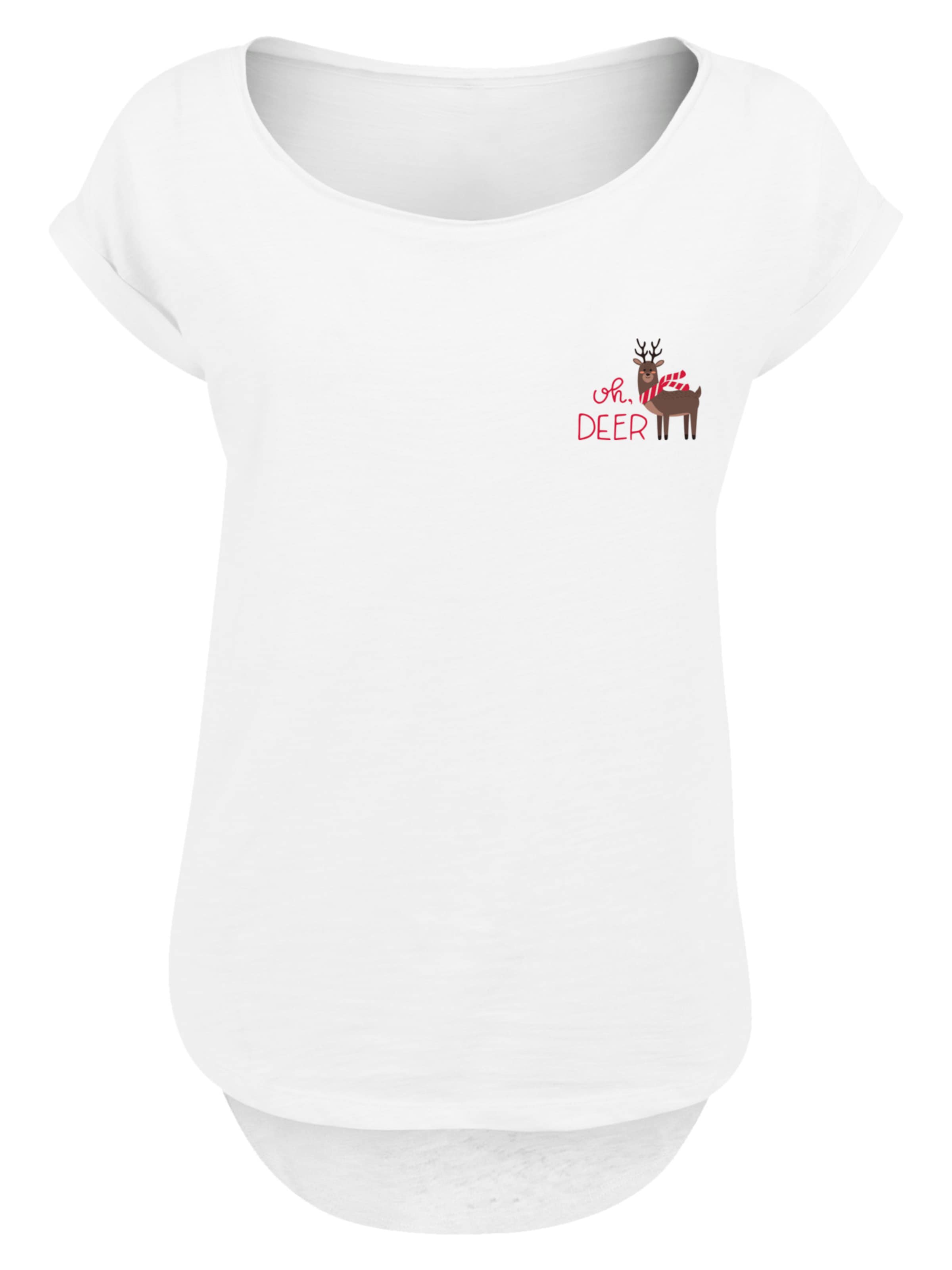 F4NT4STIC T-Shirt 'Christmas Deer' in mischfarben / weiß, Produktansicht