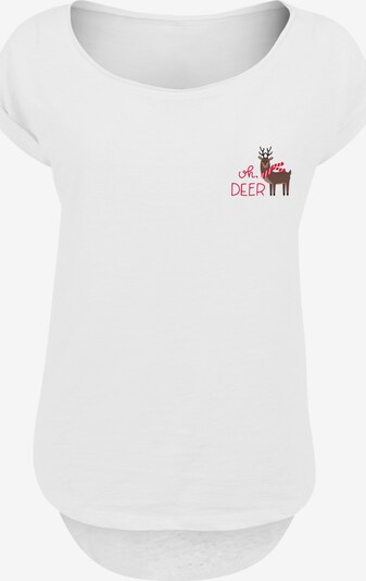 F4NT4STIC T-Shirt 'Christmas Deer' in mischfarben / weiß, Produktansicht
