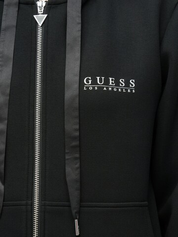 GUESS Sweatjacke in Schwarz