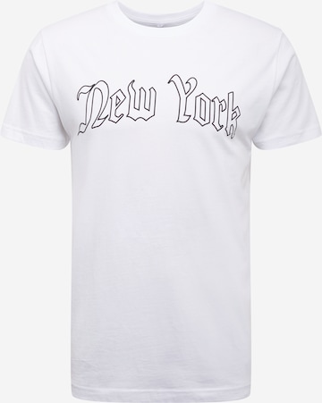 T-Shirt 'New York' Mister Tee en blanc : devant
