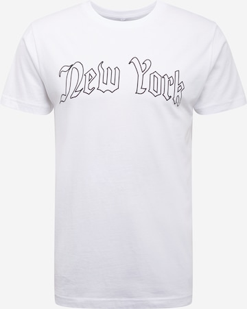 Mister Tee Shirt 'New York' in Wit: voorkant