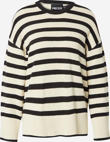 Pull-over 'Ava' PIECES en beige : devant