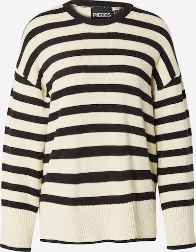 Megztinis 'Ava' iš PIECES, spalva – kremo / juoda, Prekių apžvalga