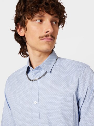 TOM TAILOR Slim fit Button Up Shirt in Blue