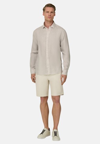 Coupe slim Pantalon à pince Boggi Milano en beige
