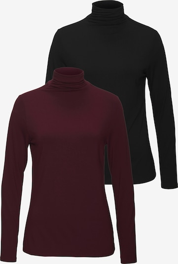 LASCANA Paita värissä burgundin punainen / musta, Tuotenäkymä