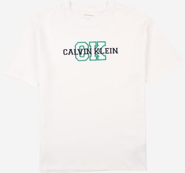 T-Shirt Calvin Klein Jeans en blanc : devant