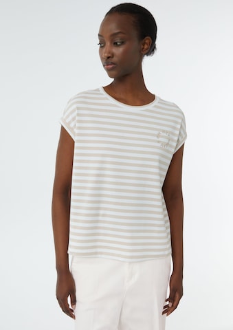 Maglietta di comma casual identity in beige: frontale