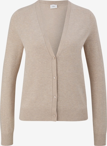 s.Oliver BLACK LABEL Knit Cardigan in Beige: front