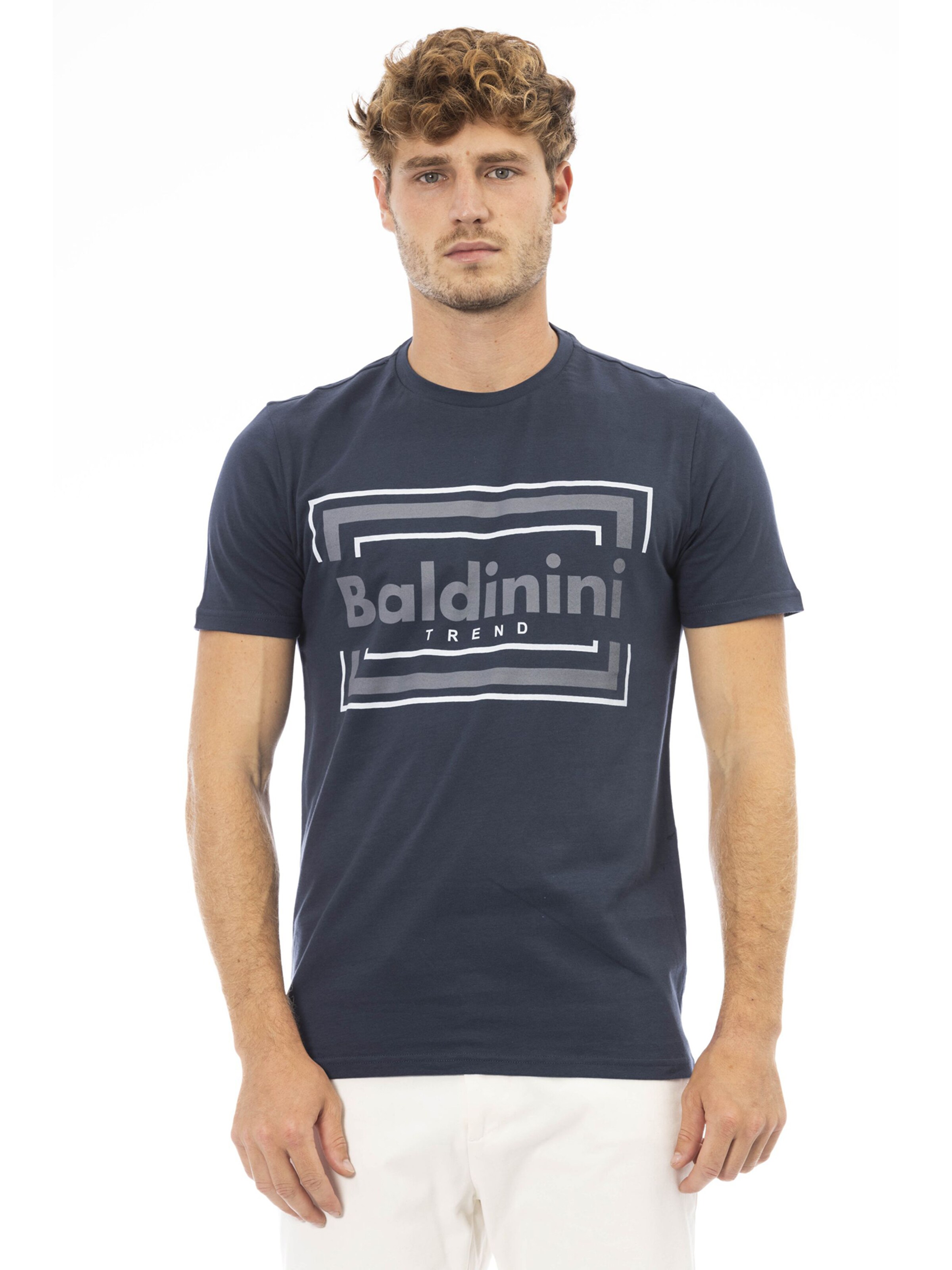 Top 'T-Shirt Uomo Baldinini Trend 100% Cotone Stampa' di Baldinini Trend in blu: frontale