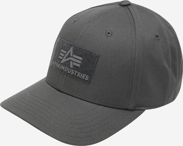 Casquette ALPHA INDUSTRIES en gris : devant