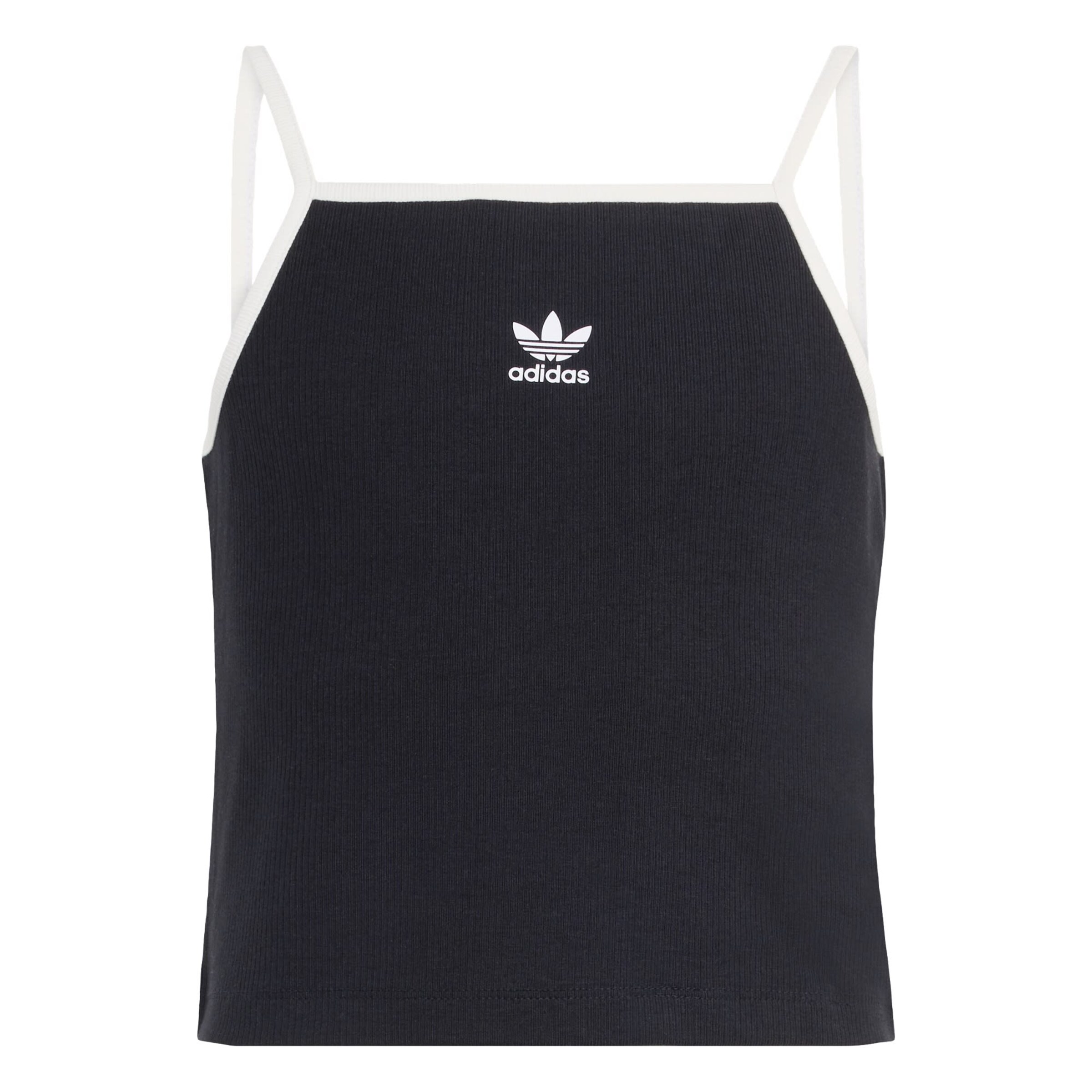 ADIDAS ORIGINALS - Top 'SLIM MINI RIB TANK' en negro: frente