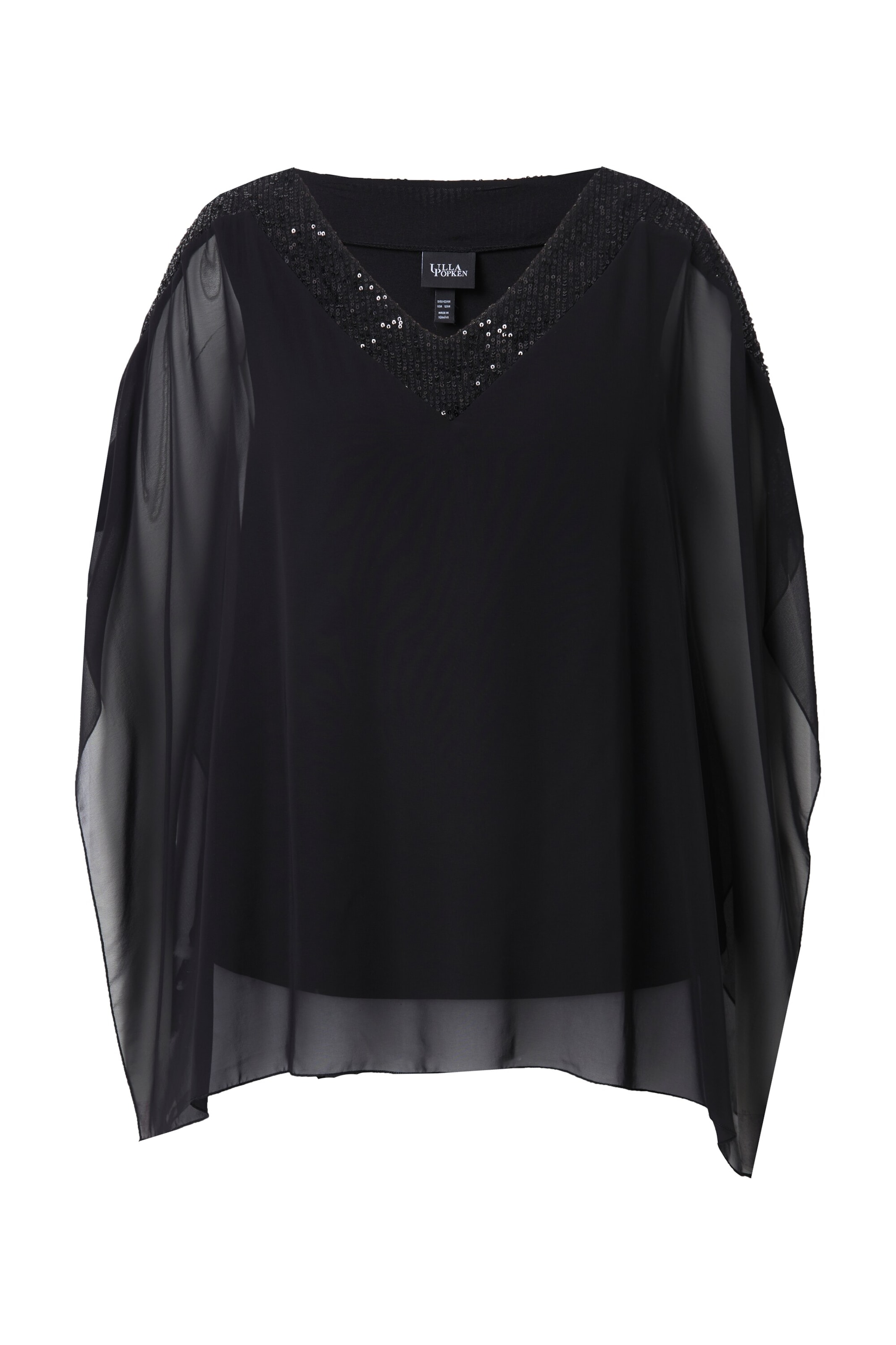 melns Ulla Popken Tunika: no priekšpuses