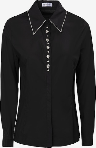 melns Influencer Blūze: no priekšpuses