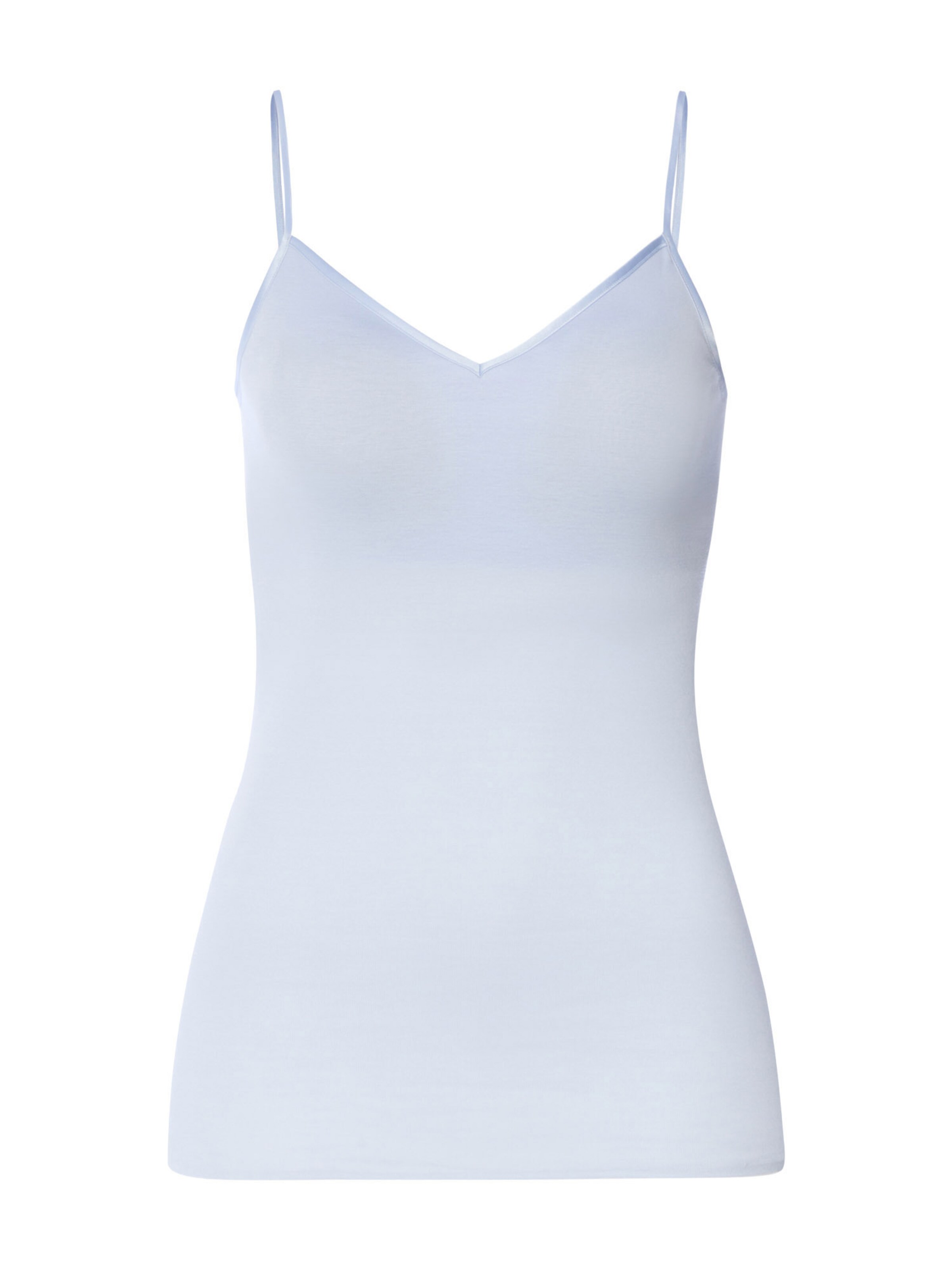 Hanro - Top ' Cotton Seamless Padded ' en azul: frente