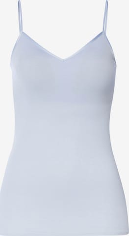 Hanro - Top ' Cotton Seamless Padded ' en azul: frente