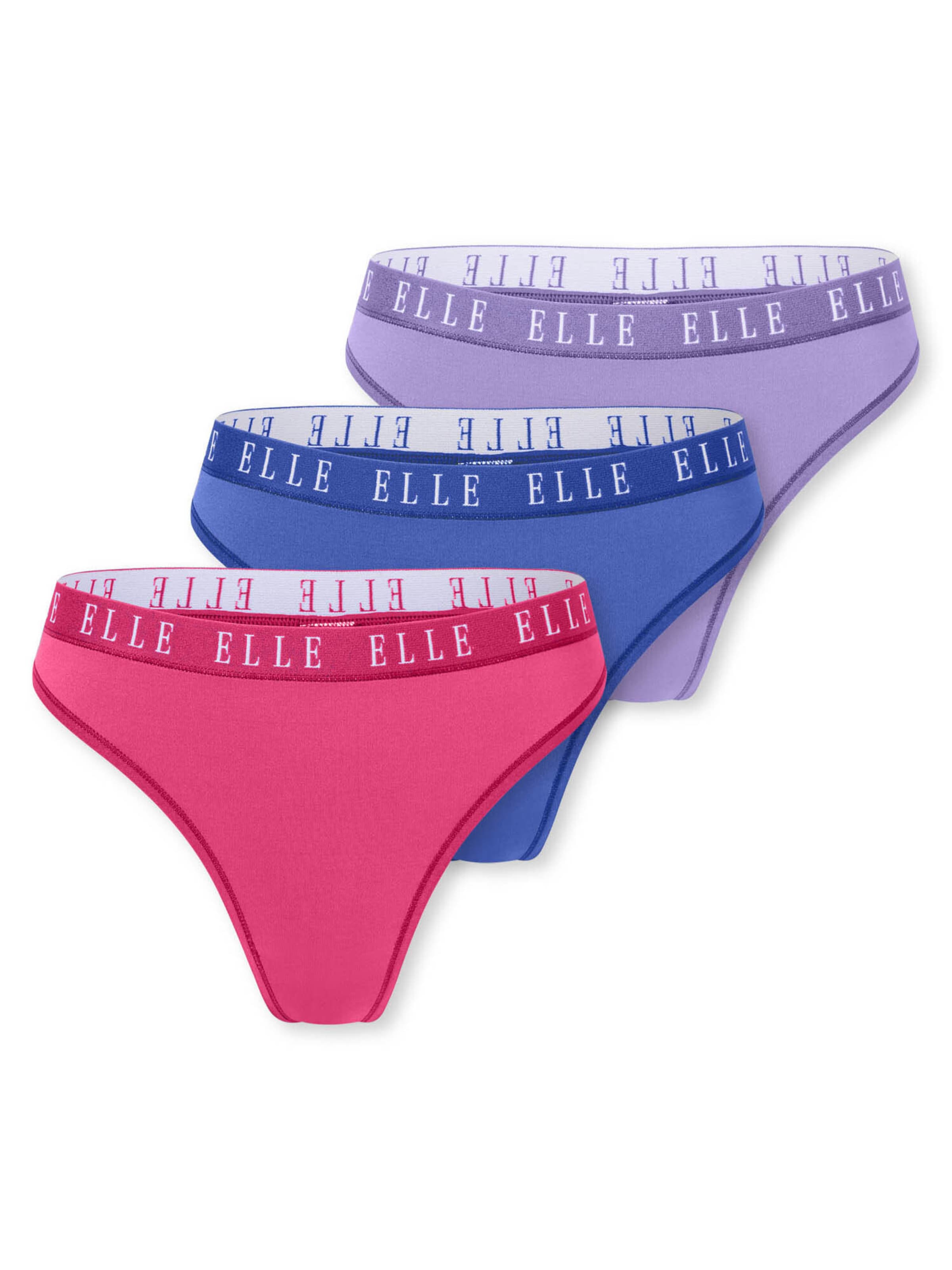 ELLE String ' Thong - ELLE LOGO ' in Gemengde kleuren: voorkant