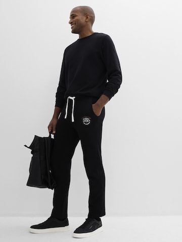bonprix Regular Hose in Schwarz