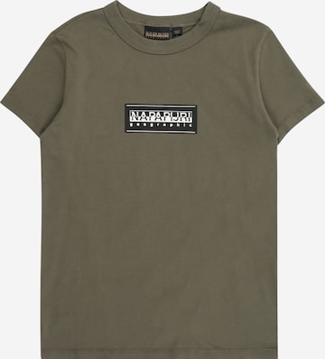 NAPAPIJRI T-shirt 'K S-CHAMOIS' i grön: framsida