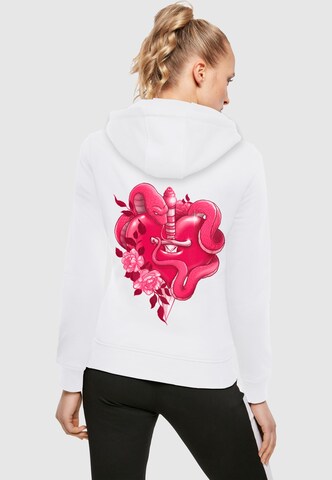 Felpa 'Snakes Heart' di Mister Tee in bianco: frontale