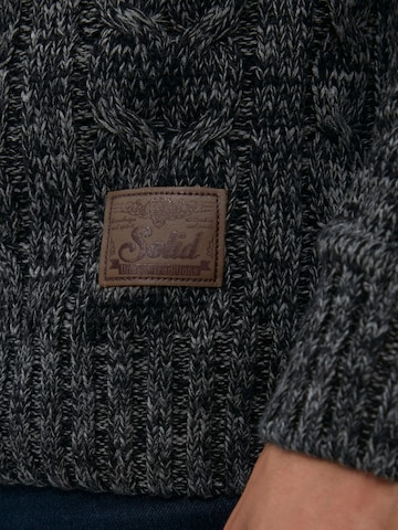 !Solid Strickpullover 'Pankraz' in Grau