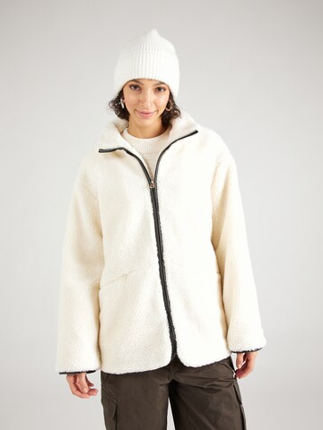 VERO MODA Fleece Jacket 'LUNE' in Beige: front