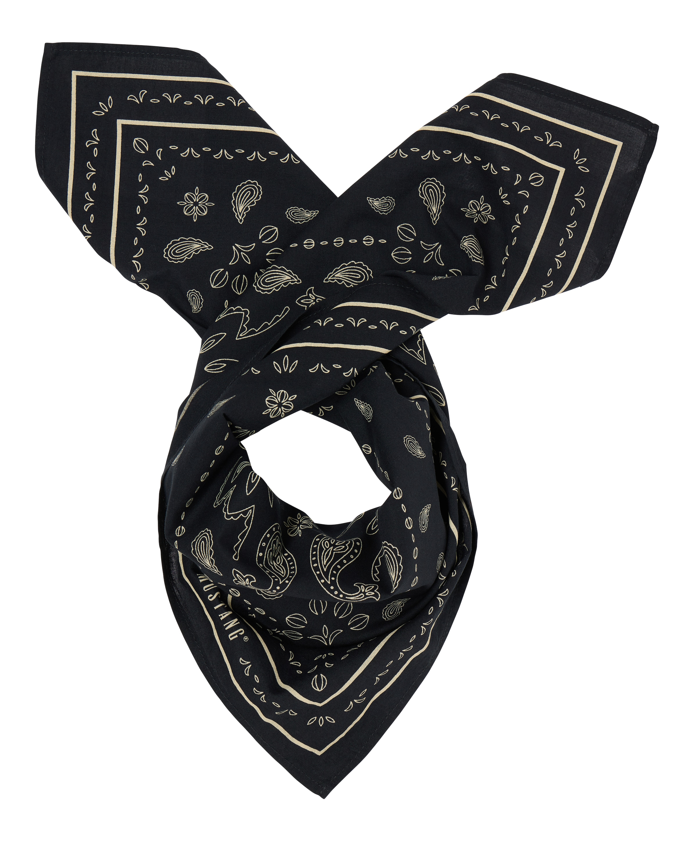 MUSTANG Scarf 'Style Sunrise Bandana' in Black: front