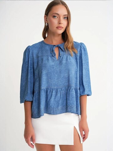 MixRay Blouse in Blauw: voorkant