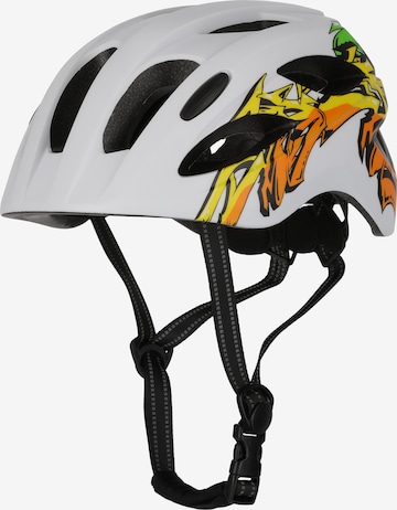 Crazy Safety Fahrradhelm 'Cool Grafitti' in Weiß: Vorderseite