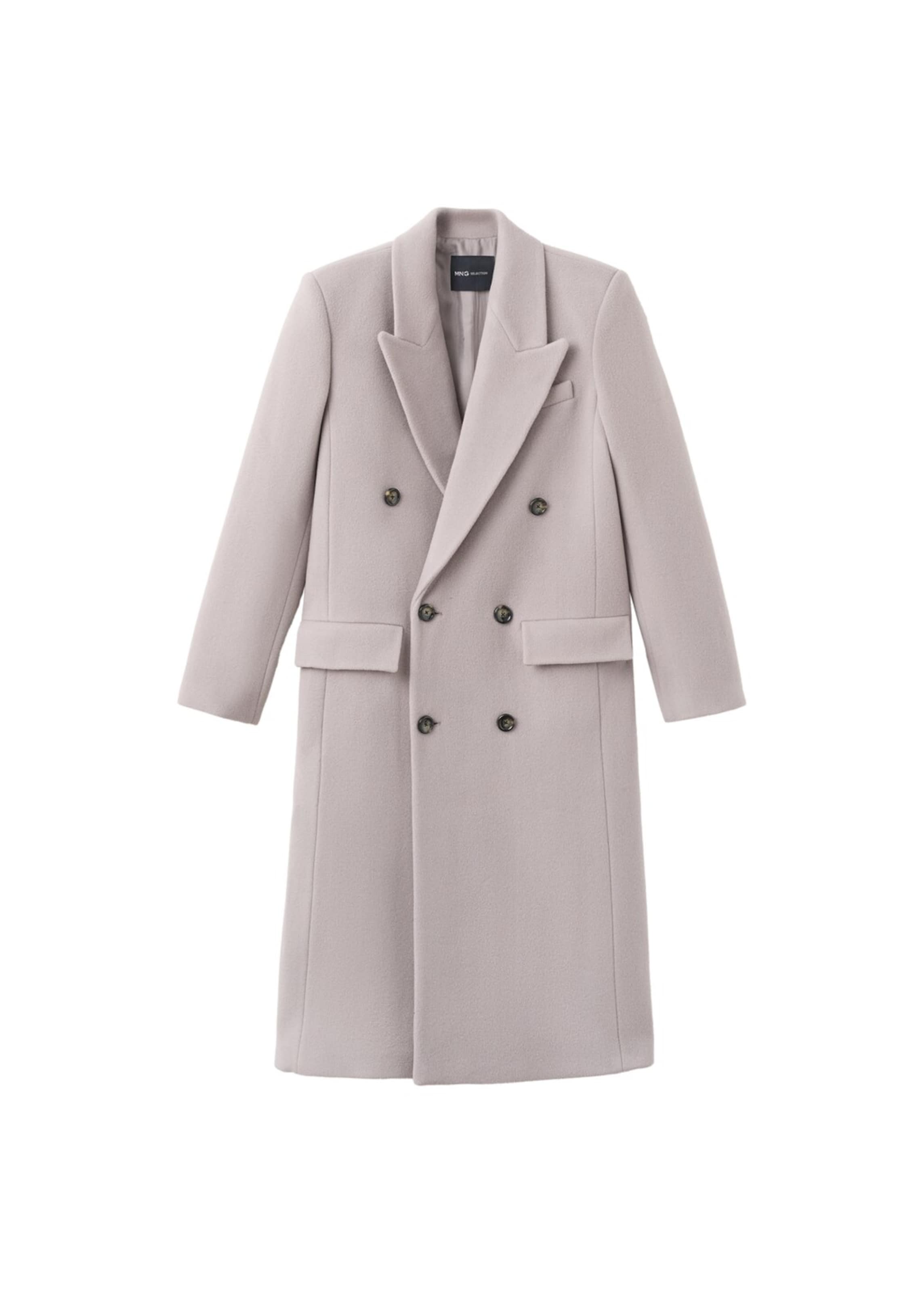 MANGO Between-Seasons Coat 'Saville' in Brown: front