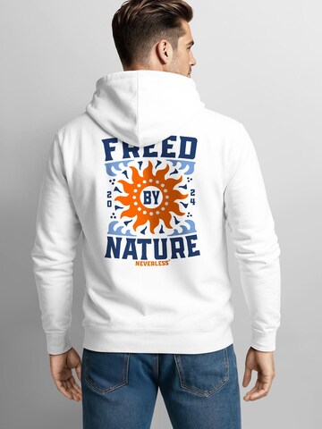 Neverless Sweatshirt 'Freed By Nature' in Weiß