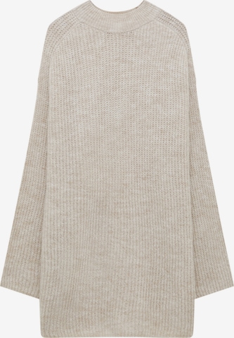 Pull&Bear Knit dress in Beige: front