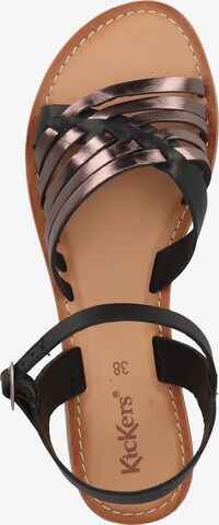 Kickers Strap Sandals in Black