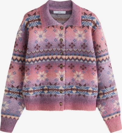 Kardiganas iš Next, spalva – mėlyna / tamsiai ruda / slyvų spalva, Prekių apžvalga