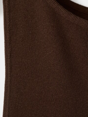 MANGO Pletené šaty 'BETTU' - Hnedá